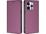 Custodia Per Iphone 13 Pro, Flip Cover In Finto Cuoio Antiurto Magnetica Con Supporto Viola
