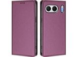 Custodia Per Telefono Cellulare Per Oneplus Nord 4, Flip Cover In Finto Cuoio Antiurto Custodia Magnetica Con Supporto Viola