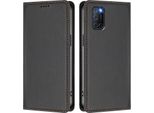 Custodia In Pelle Per Oppo A52 / A92 / A72 4G, Custodia Flip Magnetica In Finto Cuoio Con Supporto Nero