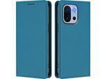 Custodia In Pelle Per Oneplus 13T /Oneplus 13S, Flip Case Magnetico In Finto Cuoio Con Supporto Lake Blu