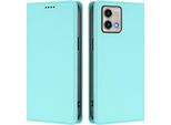 Custodia Per Motorola Moto G Stylus 5G 2023, Custodia Magnetica Antiurto Con Supporto In Finto Cuoio Flip Cover Turchese