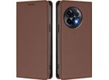 Custodia In Pelle Per Oneplus 11R, Custodia Magnetica In Finto Cuoio Con Supporto Marrone