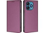 Custodia Per Telefono Cellulare Per Oukitel C51, Custodia Magnetica Antiurto Con Supporto In Finto Cuoio Flip Cover Viola
