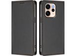 Custodia Per Oppo Reno15 Pro, Flip Cover In Finto Cuoio Antiurto Magnetica Con Supporto Nero