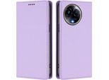 Custodia In Pelle Per Realme 11 5G, Flip Case Magnetico In Finto Cuoio Con Supporto Viola Chiaro