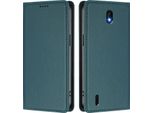 Custodia Per Telefono Cellulare Per Nokia C01 Plus/Nokia C1 2Nd Edition,Poliuretanoleather Flip Cover Custodia Magnetica Antiurto Con Supporto Verde