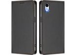 Custodia In Pelle Per Iphone Xr, Flip Case Magnetico In Finto Cuoio Con Supporto Nero