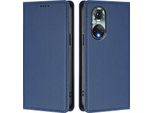 Custodia In Pelle Per Huawei Nova 9 /Honor 50, Custodia Flip Magnetica In Finto Cuoio Con Supporto Blu Scuro