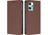 Custodia In Pelle Per Oneplus Nord Ce 2 Lite 5G/Nord 2 Lite, Custodia Flip Magnetica In Finto Cuoio Con Supporto Marrone