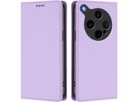 Custodia Per Oppo Find X8 Ultra, Flip Cover In Finto Cuoio Antiurto Magnetica Con Supporto Viola