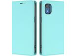 Custodia In Pelle Per Nokia C02, Flip Case Magnetico In Finto Cuoio Con Supporto Verde Menta