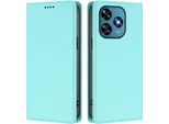Custodia Per Telefono Cellulare Per Oukitel C51, Custodia Magnetica Antiurto Con Supporto In Finto Cuoio Flip Cover Turchese