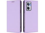 Custodia In Pelle Per Oneplus Nord Ce 2 5G, Custodia Magnetica In Finto Cuoio Con Supporto Viola Chiaro
