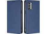 Custodia Per Telefono Cellulare Per Nokia G400, Flip Cover In Finto Cuoio Antiurto Magnetica Con Supporto Blu Scuro