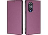 Custodia In Pelle Per Huawei Nova 9 Pro /Honor 50 Pro, Custodia Flip Magnetica In Finto Cuoio Con Supporto Viola
