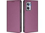 Custodia In Pelle Per Oneplus Nord Ce 2 5G, Custodia Magnetica In Finto Cuoio Con Supporto Viola