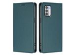 Custodia In Pelle Per Nokia G42 /Nokia G310, Custodia Magnetica In Finto Cuoio Con Supporto Verde