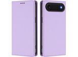 Custodia In Pelle Per Iphone Air, Custodia Magnetica In Finto Cuoio Flip Con Supporto Viola Chiaro