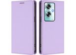 Custodia In Pelle Per Oppo A79 5G, Custodia Magnetica In Finto Cuoio Con Supporto Viola Chiaro