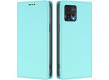 Custodia Per Cellulare Per Motorola Moto G72, Flip Cover In Finto Cuoio Antiurto Magnetica Con Supporto Turchese