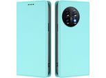 Custodia In Pelle Per Oneplus 11, Flip Case Magnetico In Finto Cuoio Con Supporto Verde Menta