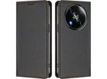Custodia In Pelle Per Itel RS4, Custodia Flip Magnetica In Finto Cuoio Con Supporto Nero