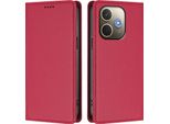 Custodia In Pelle Per Oppo A5 Pro 4G/A5 Pro 5G, Custodia Magnetica In Finto Cuoio Con Supporto Rosso