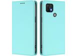 Custodia Per Telefono Cellulare Per Oppo A35 / A16E / A16K / A15 / A15S,Poliuretanopelle Flip Cover Antiurto Custodia Magnetica Con Supporto Turchese