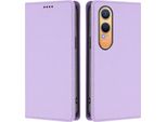 Custodia In Pelle Per Oneplus Nord CE4 Lite, Custodia Magnetica In Finto Cuoio Con Supporto Viola Chiaro