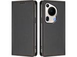 Custodia Per Telefono Cellulare Per Huawei Pura 70 Ultra, Flip Cover In Finto Cuoio Antiurto Magnetica Con Supporto Nero