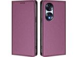 Custodia In Pelle Per Honor 70, Custodia Flip Magnetica In Finto Cuoio Con Supporto Viola