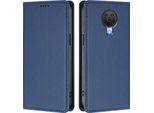 Custodia In Pelle Per Nokia G20 / Nokia G10 / Nokia 6.3, Flip Case Magnetico In Finto Cuoio Con Supporto Blu Scuro