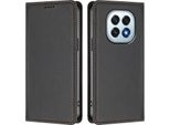 Custodia Per Telefono Cellulare Per Oppo F29, Flip Cover In Finto Cuoio Antiurto Magnetica Con Supporto Nero