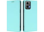 Custodia In Pelle Per Motorola Moto G34 / Moto G45, Custodia Flip Magnetica In Finto Cuoio Con Supporto Verde Menta