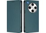Custodia In Pelle Per Oppo Find X8 Pro, Custodia Flip Magnetica In Finto Cuoio Con Supporto Verde