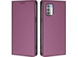 Custodia In Pelle Per Nokia G42 /Nokia G310, Custodia Flip Magnetica In Finto Cuoio Con Supporto Viola