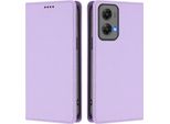 Custodia Per Motorola Moto G Stylus 5G 2024, Custodia Magnetica Antiurto Con Supporto In Finto Cuoio Flip Cover Viola
