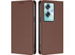 Custodia In Pelle Per Oneplus Nord N30 Se, Custodia Flip Magnetica In Finto Cuoio Con Supporto Marrone