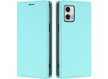 Custodia In Pelle Per Motorola Moto G73 5G, Custodia Flip Magnetica In Finto Cuoio Con Supporto Verde Menta
