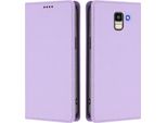 Custodia Per Telefono Cellulare Per Samsung Galaxy J6 2018,Poliuretanoleather Flip Cover Custodia Magnetica Antiurto Con Supporto Viola