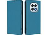Custodia In Pelle Per Oppo F29, Flip Case Magnetico In Finto Cuoio Con Supporto Lake Blu