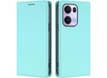 Custodia Per Oppo Reno13 Pro 5G, Custodia Magnetica Antiurto Con Supporto In Finto Cuoio Flip Cover Turchese