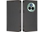 Custodia Per Telefono Cellulare Per Realme P3 Pro, Flip Cover In Finto Cuoio Antiurto Magnetica Con Supporto Nero