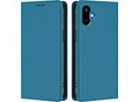 Custodia In Pelle Per Samsung Galaxy F06 5G, Flip Case Magnetico In Finto Cuoio Con Supporto Lake Blu