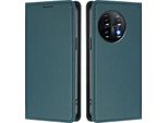 Custodia In Pelle Per Oneplus 11, Flip Case Magnetico In Finto Cuoio Con Supporto Verde
