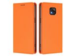 Custodia In Pelle Per Motorola Moto G Power 2021, Custodia Flip Magnetica In Finto Cuoio Con Supporto Arancione
