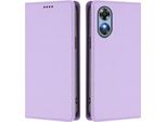 Custodia Per Telefono Cellulare Per Oppo A17/Oppo A17K, Custodia Magnetica Antiurto In Finto Cuoio Flip Cover Con Supporto Viola