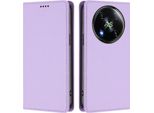 Custodia In Pelle Per Itel RS4, Custodia Magnetica In Finto Cuoio Flip Con Supporto Viola Chiaro