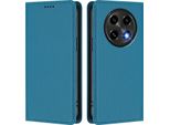 Custodia Per Oppo F27 Pro / F27 Pro+, Flip Cover In Finto Cuoio Antiurto Magnetica Con Supporto Blu