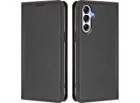 Custodia In Pelle Per Samsung Galaxy A25 5G, Flip Case Magnetico In Finto Cuoio Con Supporto Nero